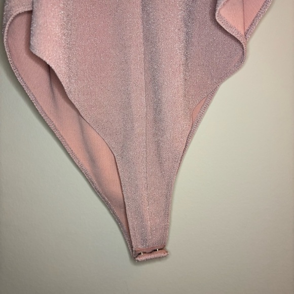Forever 21 Pink Sparkle Tank Top Bodysuit with Peplum Size 2X - Picture 8 of 9